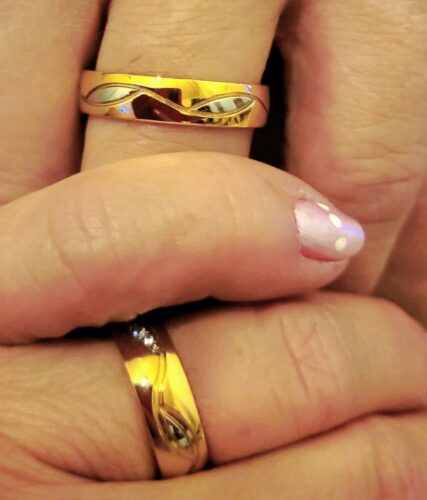 Nicol Orvosi acél különleges arany – fehérarany Jegygyűrű, Karikagyűrű (Párban) photo review
