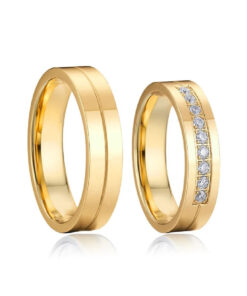 Ajsa Orvosi acél  Jegygyűrű, Karikagyűrű (Párban)