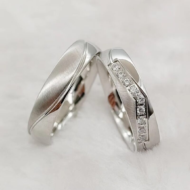 Szindi Nemesacél Jegygyűrű, Karikagyűrű (Párban)-02