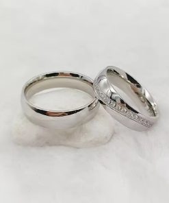 Carey Orvosi acél  Jegygyűrű, Karikagyűrű (Párban)