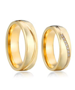 Lotti Orvosi acél  Jegygyűrű, Karikagyűrű (Párban)